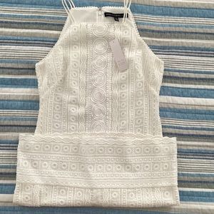 NWT WHBM white eyelet fully lined sundress in sz 00.